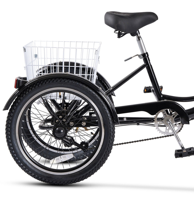 Tricicleta adulti 24" VELORS Senior 24618A, cadru otel 16", frane V-Brake/tambur, 7 viteze [8]