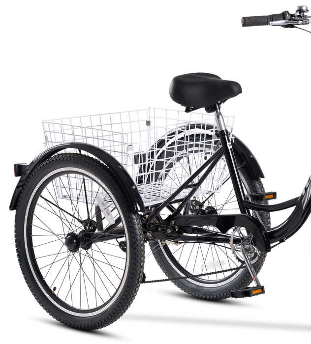 Tricicleta adulti 24" VELORS Senior 24618A, cadru otel 16", frane V-Brake/tambur, 7 viteze [7]