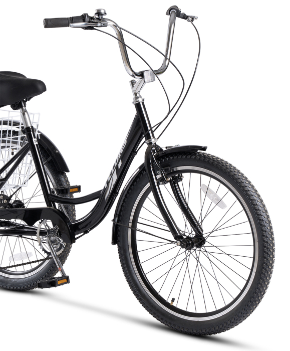 Tricicleta adulti 24" VELORS Senior 24618A, cadru otel 16", frane V-Brake/tambur, 7 viteze [5]