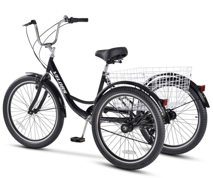 Tricicleta adulti 24" VELORS Senior 24618A, cadru otel 16", frane V-Brake/tambur, 7 viteze [3]