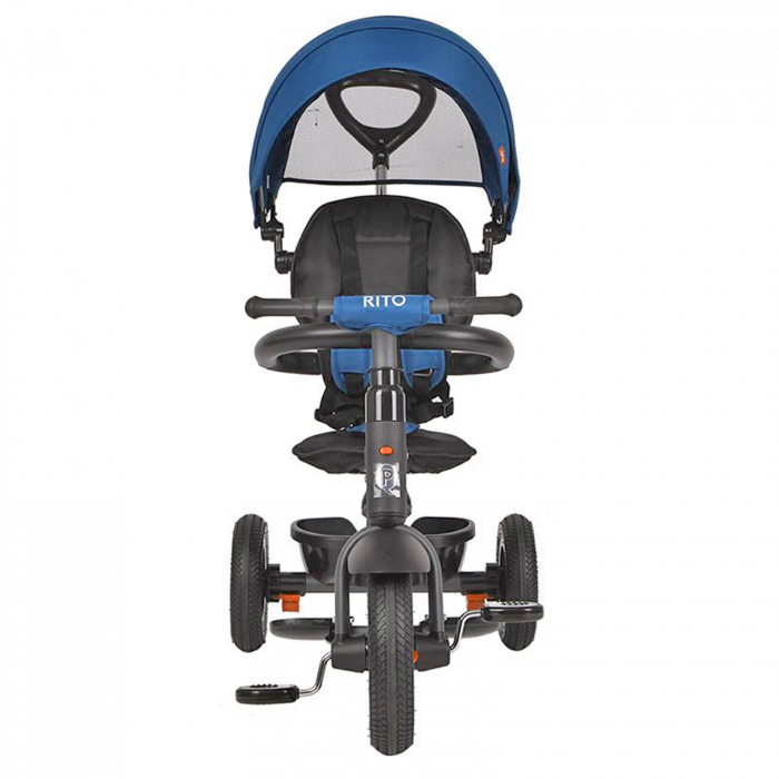 Tricicleta cu roti de cauciuc QPLAY Rito Rubber bleumarin [6]
