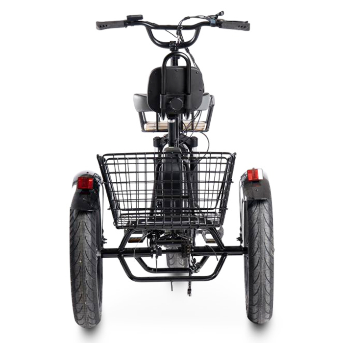 Tricicleta electrica 20" CARPAT E-Senior 20561E, cadru otel 16", frane disc/tambur, 7 viteze, autonomie 40-60 km, negru/galben [4]