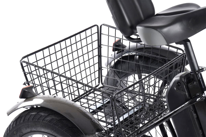 Tricicleta electrica 20" CARPAT E-Senior 20561E, cadru otel 16", frane disc/tambur, 7 viteze, autonomie 40-60 km, negru/galben [11]