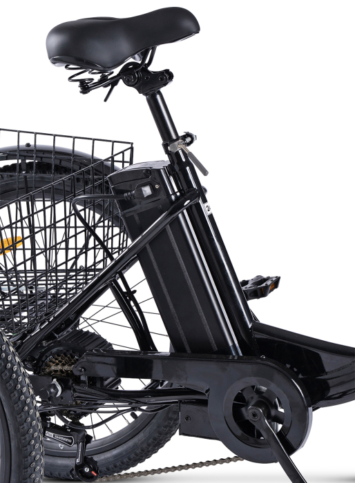 Tricicleta electrica 24" CARPAT E-Senior 24560E, cadru otel 16", frane disc/tambur, autonomie 40-60 km [9]