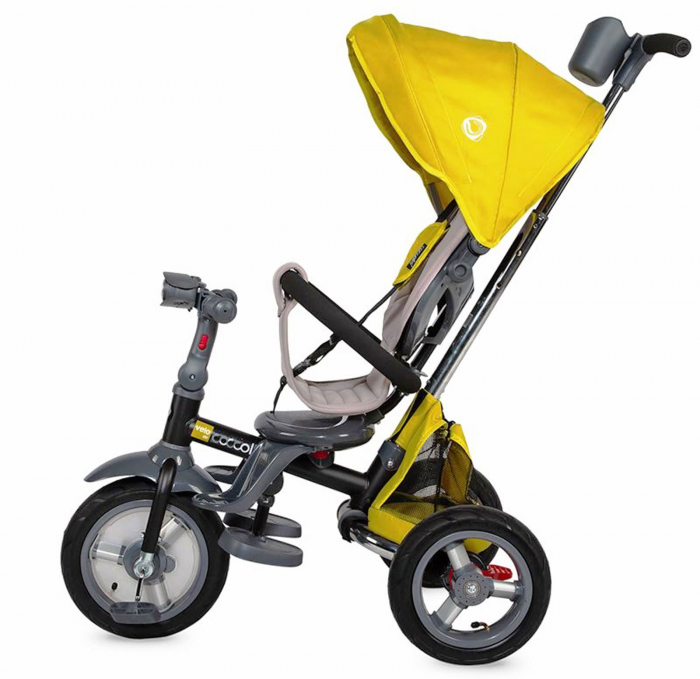 Tricicleta multifunctionala 4in1 cu sezut reversibil COCCOLLE Velo Air mustar [3]