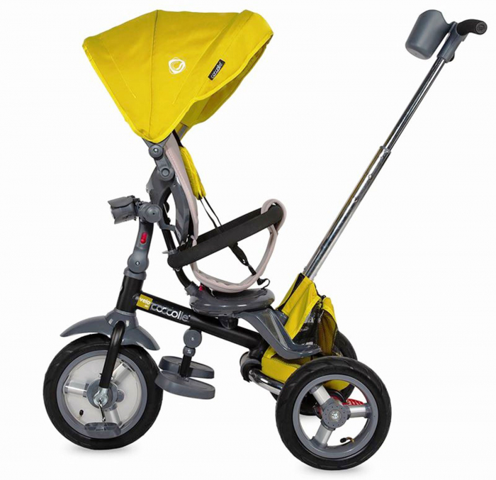 Tricicleta multifunctionala 4in1 cu sezut reversibil COCCOLLE Velo Air mustar [4]