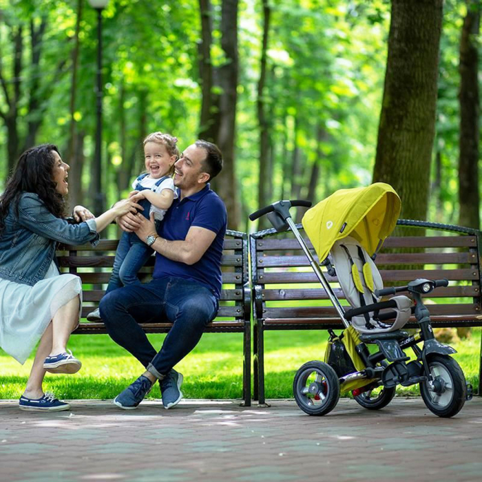 Tricicleta multifunctionala 4in1 cu sezut reversibil COCCOLLE Velo Air verde [11]