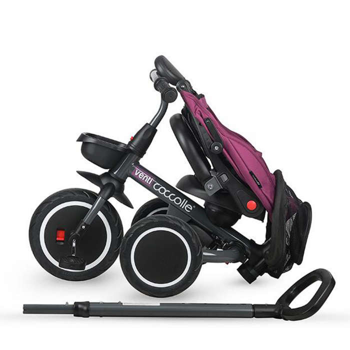 Tricicleta multifunctionala COCCOLLE Venti Magenta [7]