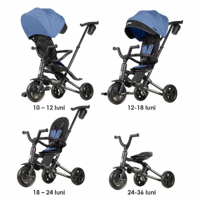 Tricicleta ultrapliabila QPLAY Nova Niello albastru [11]
