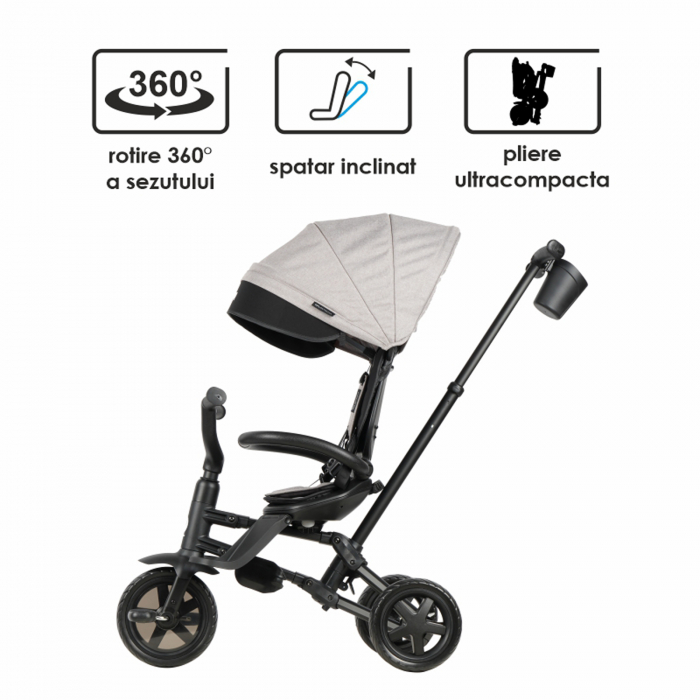Tricicleta ultrapliabila QPLAY Nova Niello gri [9]