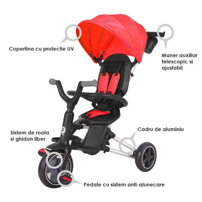 Tricicleta ultrapliabila QPLAY Nova rosu [6]