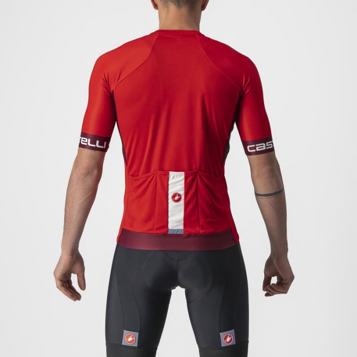 Tricou cu maneca scurta Castelli Entrata IV, Rosu/Visiniu, XL [2]