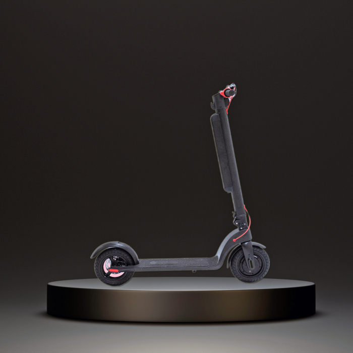 Trotineta electrica DEVRON Zerga X8, motor 350W, roata 10", acumulator 7.8Ah, negru/rosu [16]