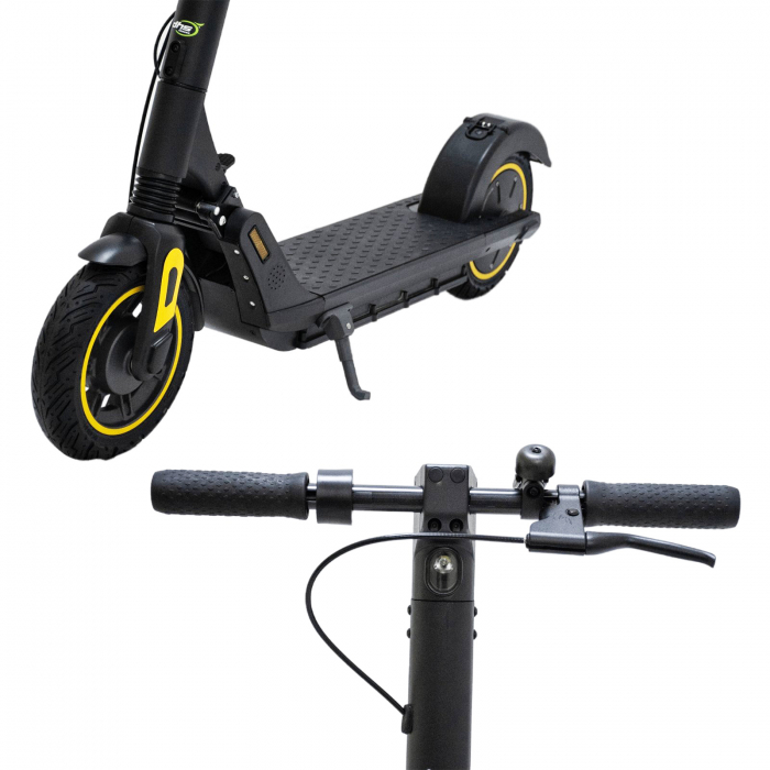 Trotineta electrica PROVISION S19, motor 300W, roata 10", acumulator 10.4Ah, negru/galben [11]