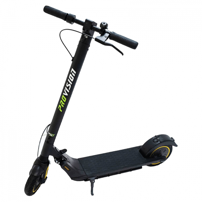Trotineta electrica PROVISION S19, motor 300W, roata 10", acumulator 10.4Ah, negru/galben [8]