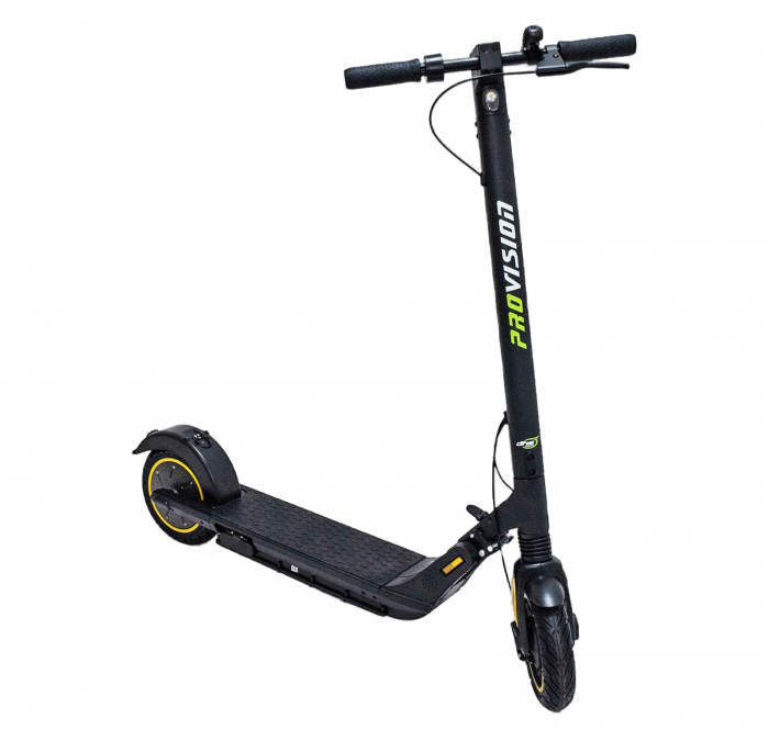 Trotineta electrica PROVISION S19, motor 300W, roata 10", acumulator 10.4Ah, negru/galben [7]