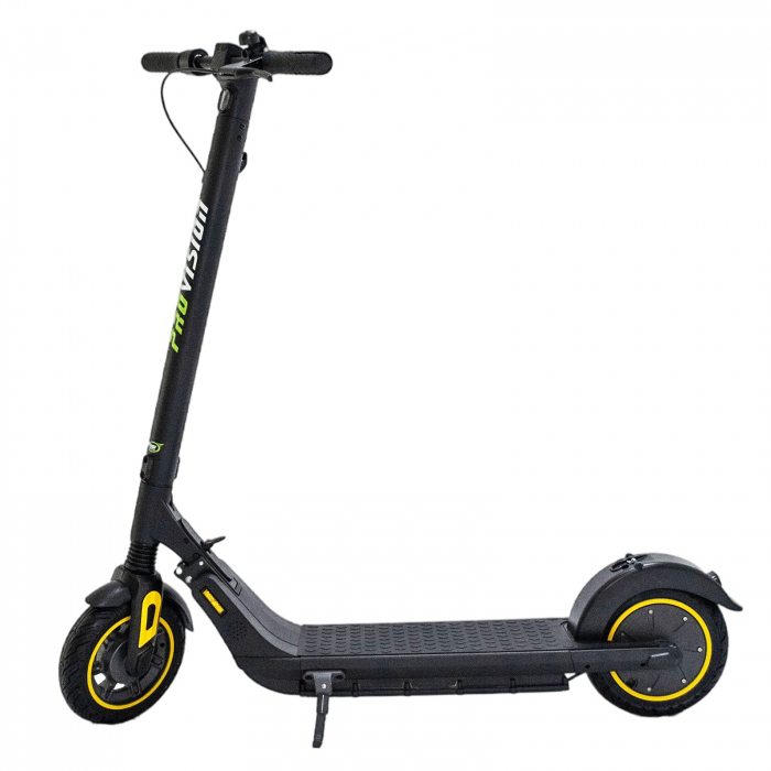 Trotineta electrica PROVISION S19, motor 300W, roata 10", acumulator 10.4Ah, negru/galben [4]