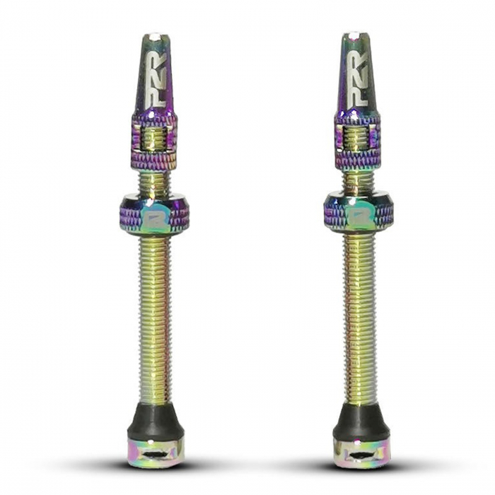 Valva tubeless P2R TV60OS, aluminiu, lungime 60 mm, iridescent [1]