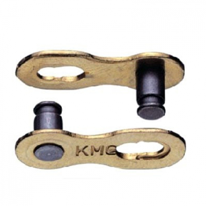 Zala rapida KMC X9 Gold Missing Link, compatibila 9 viteze, pin 6.6 mm, auriu [2]