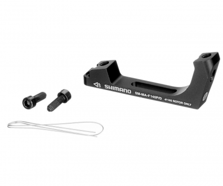 Adaptor montaj etrier fata SHIMANO Post/Flat, pentru disc 140 mm, negru [2]