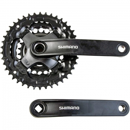 ANGRENAJE COMPLETE - Angrenaj pedalier SHIMANO Tourney FC-TY301, aluminiu, 24/34/42T, brat 170 mm, negru