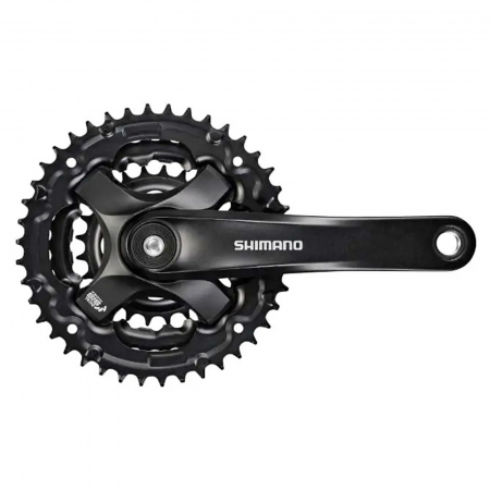 ANGRENAJE COMPLETE - Angrenaj pedalier SHIMANO Tourney FC-TY501, aluminiu 24/34/42T, brat 170 mm, negru