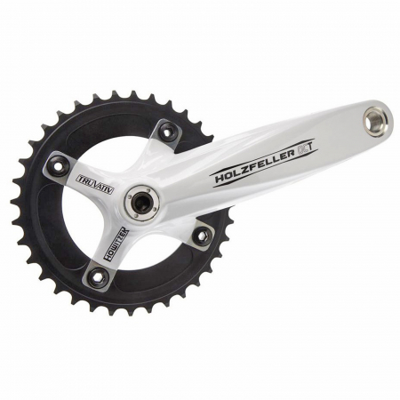 ACCESORII/COMPONENTE - Angrenaj pedalier TRUVATIV Holzfeller Oct 1.1 DH, interfata Howitzer, aluminiu, 38T, brat 170 mm, alb