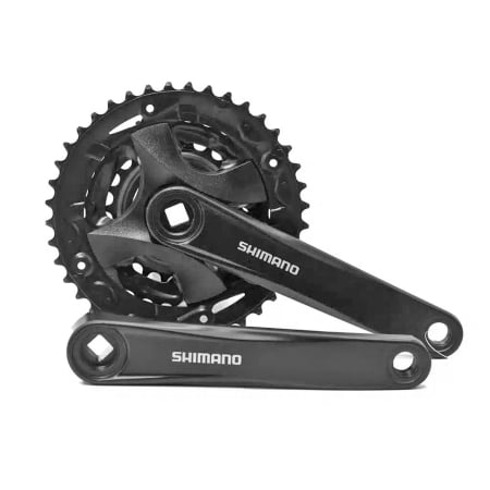 Angrenaj pedalier SHIMANO FC-MT101, aluminiu, 22/3040T, brate 175 mm, negru [2]