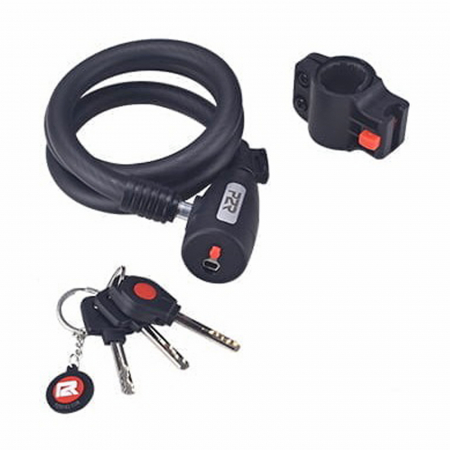 ANTIFURTURI - Antifurt bicicleta cu cheie P2R Spiro, 150/1.2 cm, negru