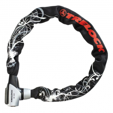 ANTIFURTURI - Antifurt TRELOCK BC 340, 85/0.7 cm, cu zale, model floral, negru