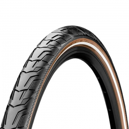 ANVELOPE 28 inch - Anvelopa pe sarma 28"x1.6 CONTINENTAL Ride City (42-622), negru/maro/reflex