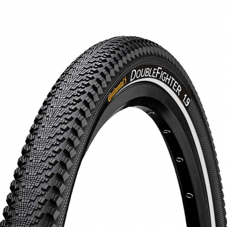 ANVELOPE SI CAMERE 29" - Anvelopa pe sarma 29"x2.0 CONTINENTAL Double Fighter III Reflex (50-622), negru/reflex