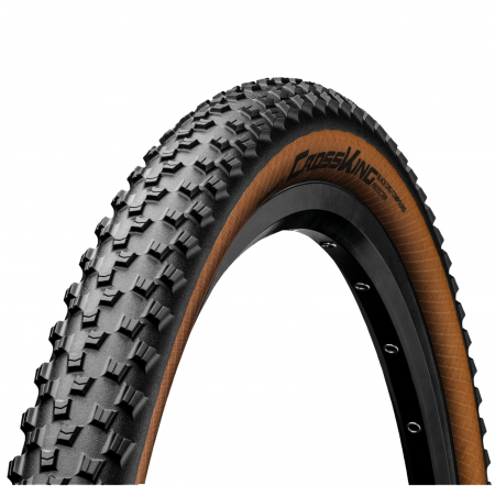 ANVELOPE SI CAMERE 29" - Anvelopa pliabila 29"x2.2 CONTINENTAL Cross King Protection (55-622), negru/maro