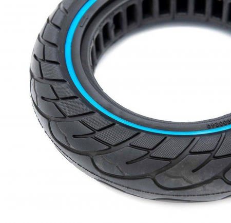 Anvelopa solida ultra-usoara 10"x2.5 pentru jante 34 mm, negru/albastru [3]