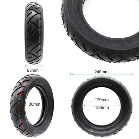 Anvelopa trotineta 10"x2.50-6 CST, negru [3]