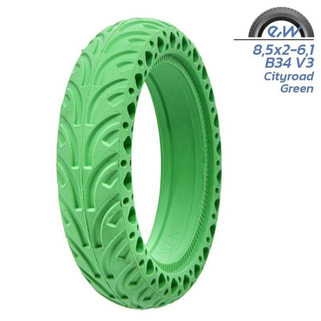 ANVELOPE TROTINETA - Anvelopa trotineta 8.5"x2.0 FIVESTARS model V3, plina, pentru Xiaomi, verde