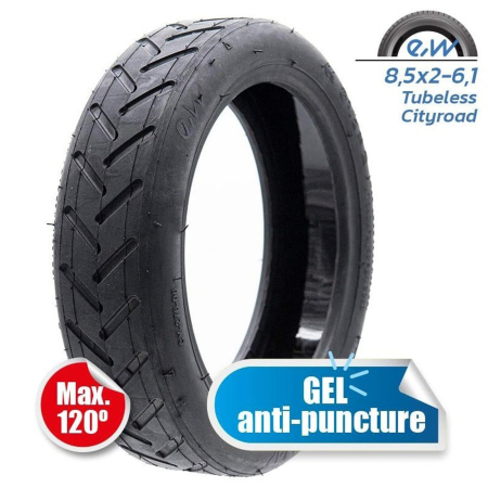 TROTINETE - Anvelopa trotineta 8.5"x2.0 FIVESTARS, tubeless, cu gel antipana, negru