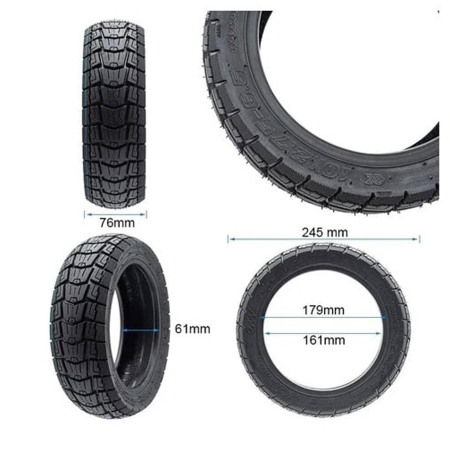 Anvelopa tubeless cu gel Offroad pentru trotineta 10"x2.75-6.5 FIVESTARS E-wheel, negru [4]