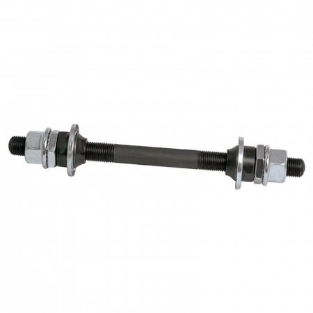 Ax butuc fata FORCE cu piulita, otel, lungime 140 mm, negru [1]