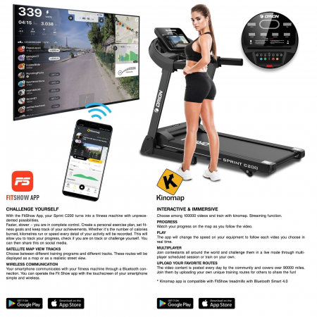 Banda de alergare 2.5CP ORION Sprint C200 [6]