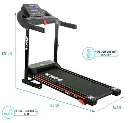 Banda de alergare 1.25CP ORION Run M100 [10]
