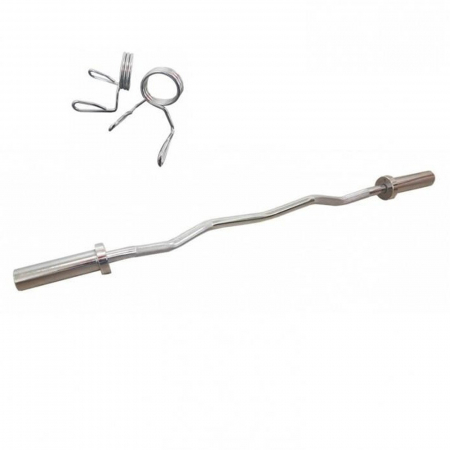 BARE GREUTATI - Bara greutati LIFEFIT EZ Curl Bar, diametru 30 mm, lungime 120 cm, argintiu