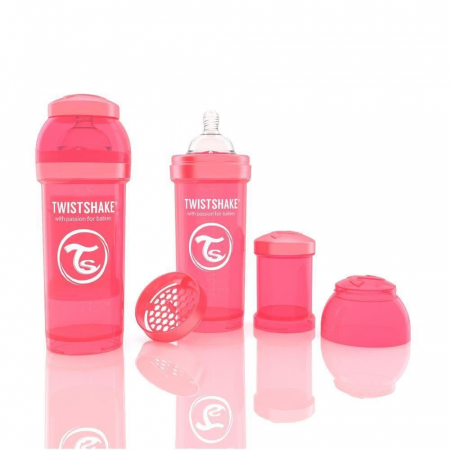 BIBEROANE TWISTSHAKE - Biberon Twistshake Anti - Colici 260 ml Piersica