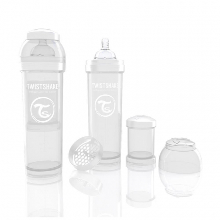 BIBEROANE TWISTSHAKE - Biberon Twistshake Anti - Colici 330 ml Alb