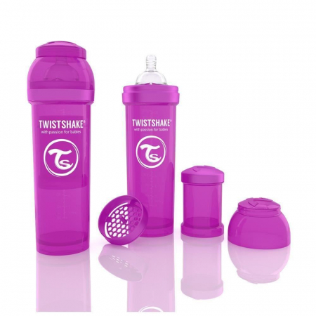 BIBEROANE TWISTSHAKE - Biberon Twistshake Anti - Colici 330 ml Violet