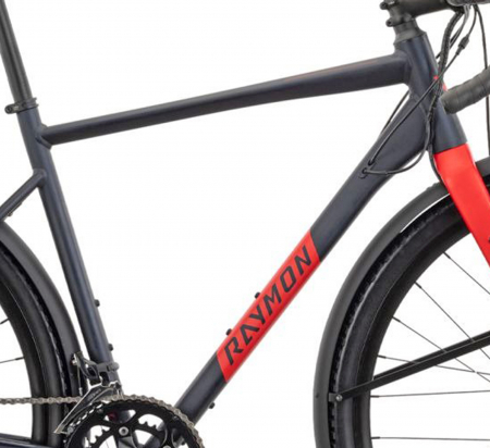 Bicicleta ciclocross 28" RAYMON Territ Street, cadru aluminiu, manete ergopower, frane disc, 18 viteze, albastru/rosu [7]