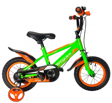 12" (varsta 2-4 ani) - Bicicleta copii 12" BR Jasper, albastru/portocaliu, varsta 2-4 ani