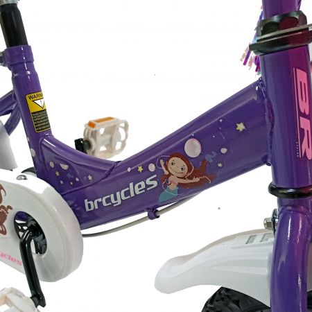 Bicicleta copii 12" BR Jasmine, mov, varsta 2-4 ani [7]