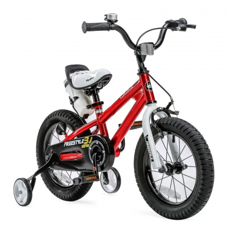 12" (varsta 2-4 ani) - Bicicleta copii 12" ROYAL BABY Freestyle, verde, varsta 2-4 ani