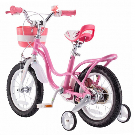Bicicleta copii 12" ROYAL BABY Little Swan, roz, varsta 2-4 ani [3]